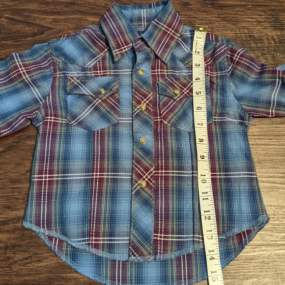 🟠3/$15 - Wrangler XXS (0-2) Toddler Western Shirt - Picture 1 of 3